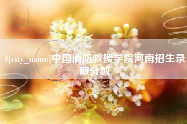 钟祥中国消防救援学院河南招生录取分数