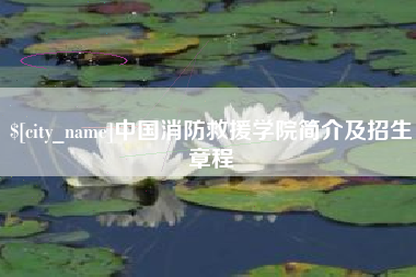钟祥中国消防救援学院简介及招生章程