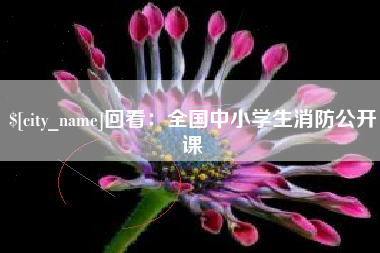 钟祥回看：全国中小学生消防公开课