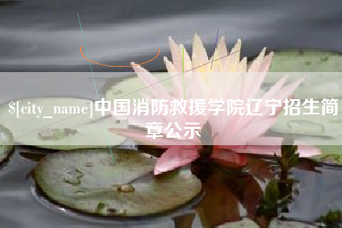 钟祥中国消防救援学院辽宁招生简章公示