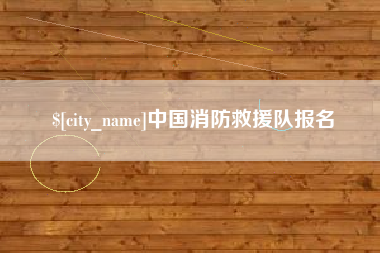 钟祥中国消防救援队报名
