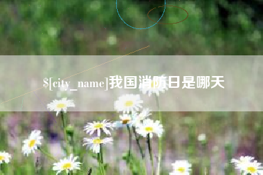 钟祥我国消防日是哪天