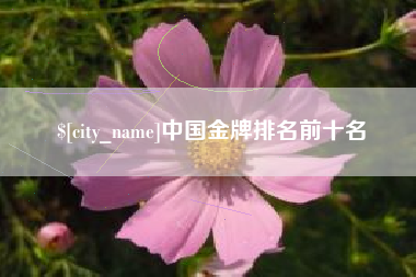 钟祥中国金牌排名前十名