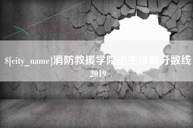 钟祥消防救援学院招生录取分数线2019