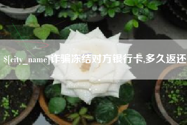 钟祥诈骗冻结对方银行卡,多久返还