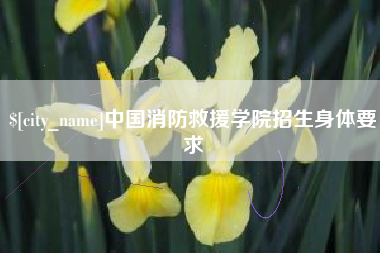钟祥中国消防救援学院招生身体要求