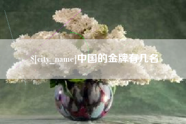 钟祥中国的金牌有几名