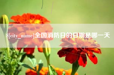 钟祥全国消防日的日期是哪一天