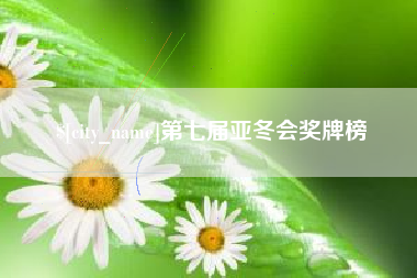 钟祥第七届亚冬会奖牌榜