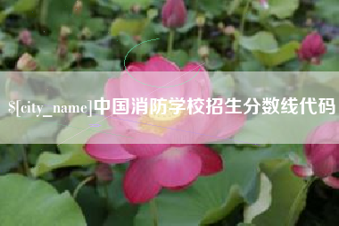 钟祥中国消防学校招生分数线代码