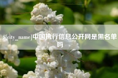 钟祥中国执行信息公开网是黑名单吗