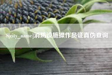 钟祥消防设施操作员证真伪查询
