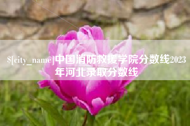 钟祥中国消防救援学院分数线2023年河北录取分数线