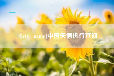 钟祥中国失信执行查询