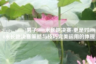 钟祥男子5000米长跑决赛-更是对5000米长跑决赛策略与技巧完美运用的体现