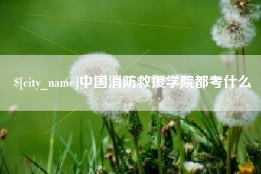 钟祥中国消防救援学院都考什么