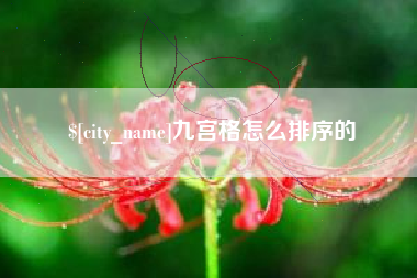 钟祥九宫格怎么排序的