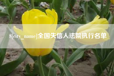 钟祥全国失信人法院执行名单