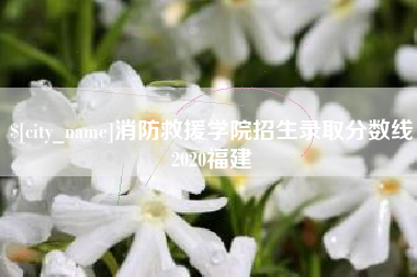 钟祥消防救援学院招生录取分数线2020福建