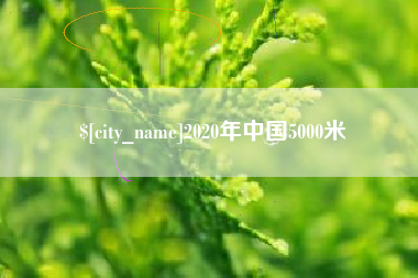 钟祥2020年中国5000米