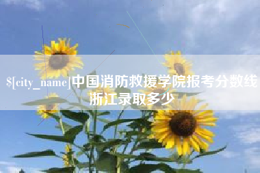 钟祥中国消防救援学院报考分数线浙江录取多少