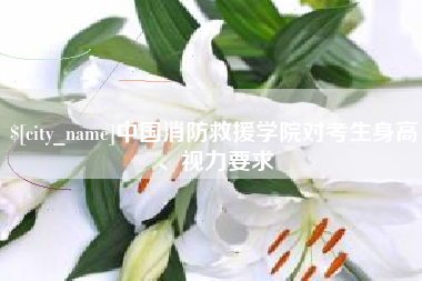 钟祥中国消防救援学院对考生身高、视力要求
