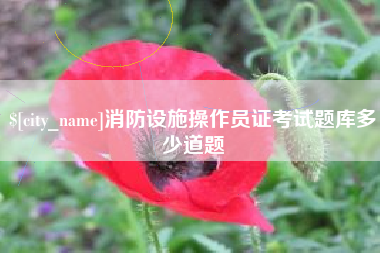 钟祥消防设施操作员证考试题库多少道题