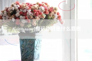 钟祥奥运连冠是什么意思