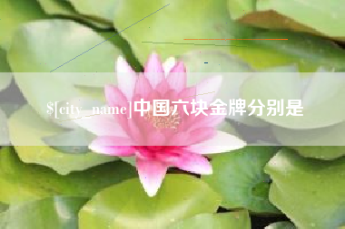 钟祥中国六块金牌分别是